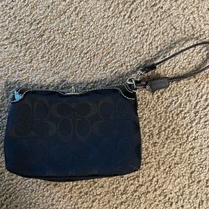 Black small coach wristlet